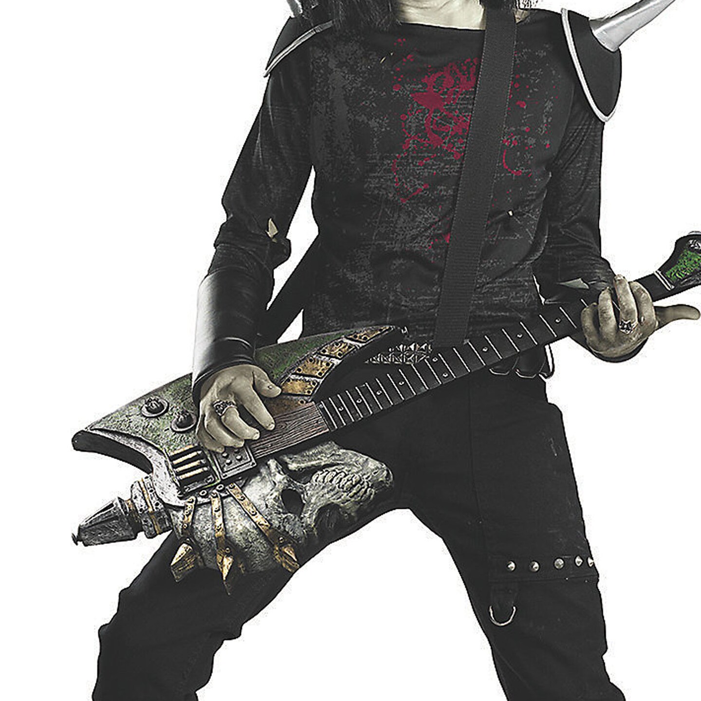 Boy’s Rock Star Costume Skeleton Rocker Halloween Outfit for Kids