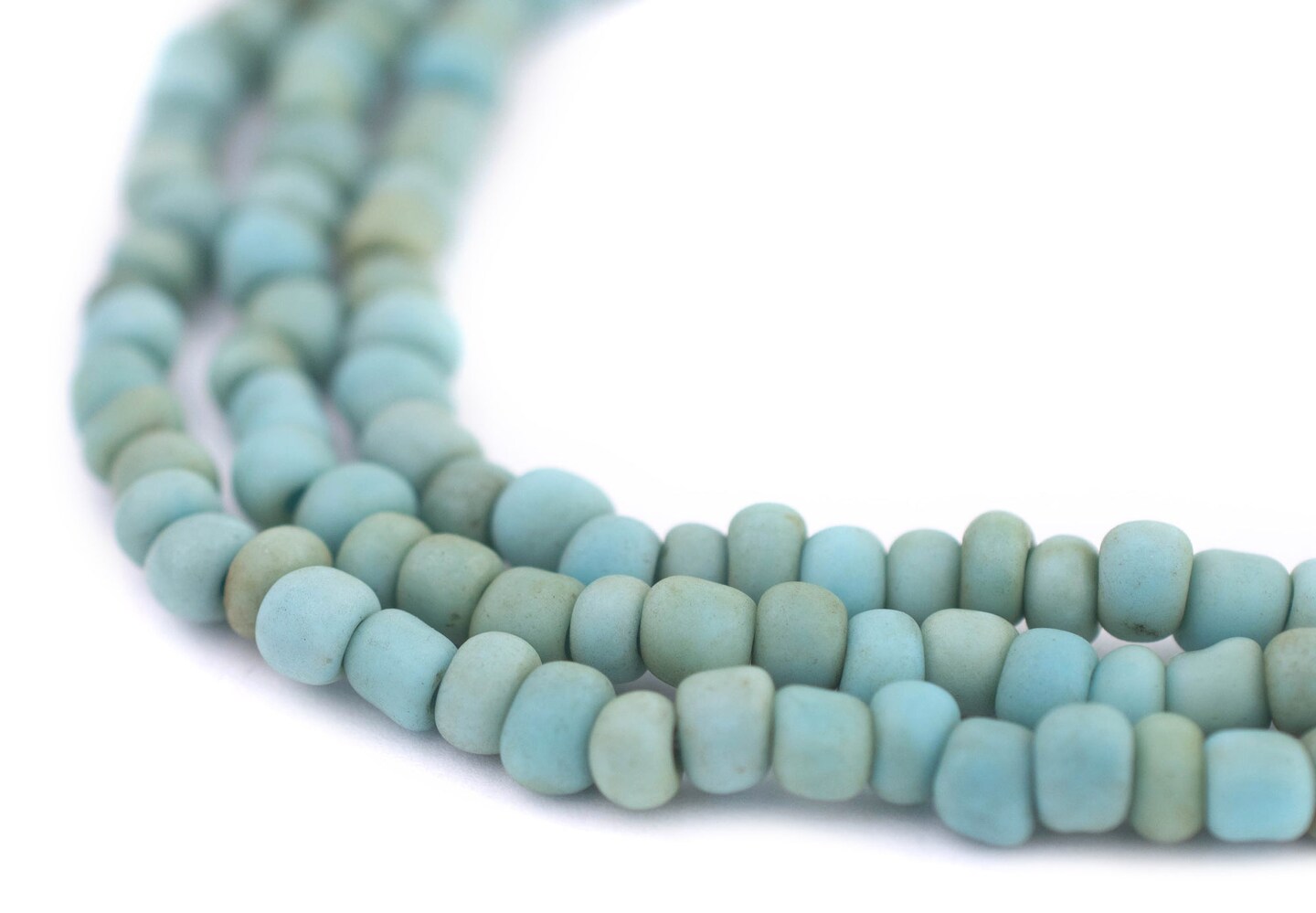 The Bead Chest Vintage-Style Blue Java Glass Seed Beads (4mm, 48" Strand)