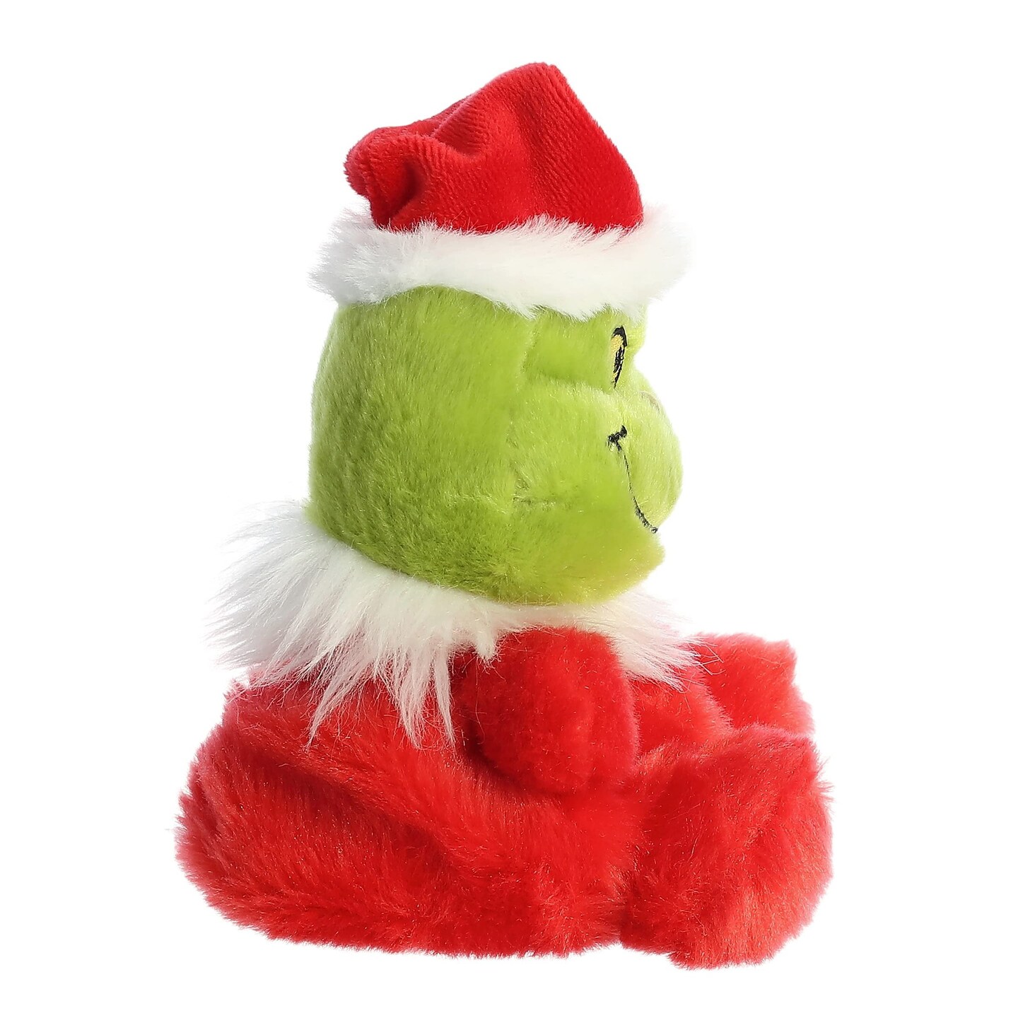 Aurora&#xAE; Whimsical Dr. Seuss&#x2122; Santa Grinch Palm Pals&#x2122; Stuffed Animal - Magical Storytelling - Officially Licensed - Red 5 Inches