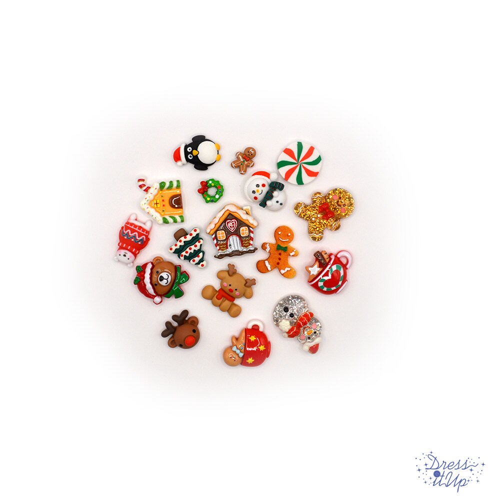 Dress It Up Button Shop Resin Christmas Bundle Cute Festive Winter Holiday Embellishments