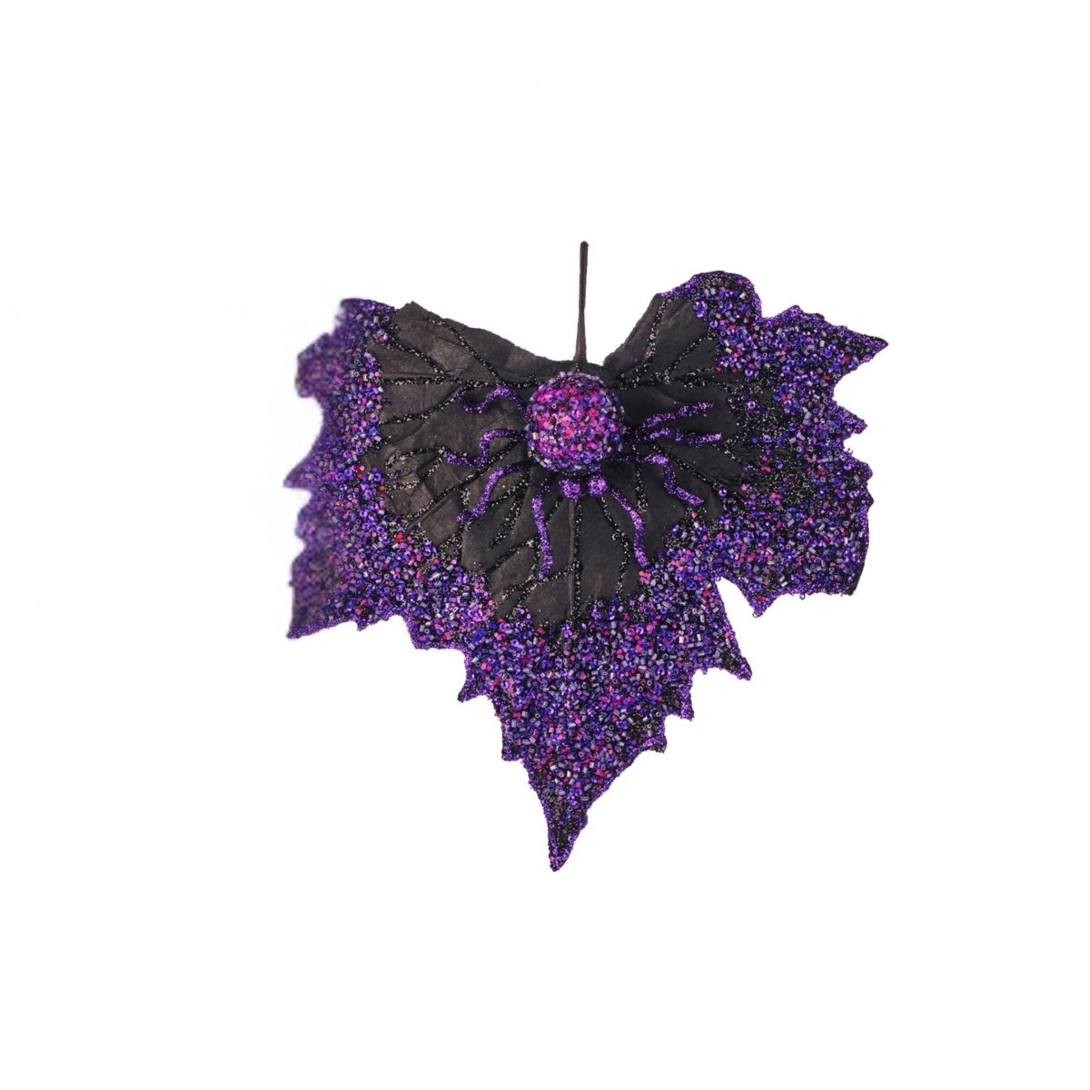 10&#x22; Sequin Spider on Leaf