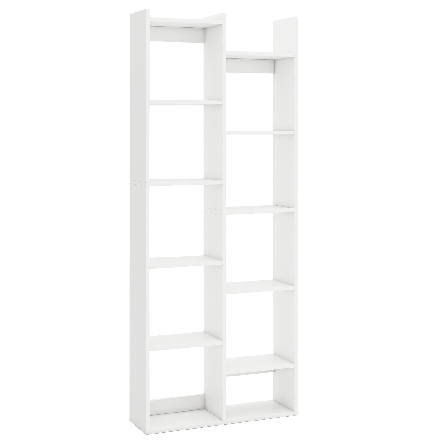 11-Tier Modern Bookcase with Anti-Tipping Kits and Open Storage Shelves
