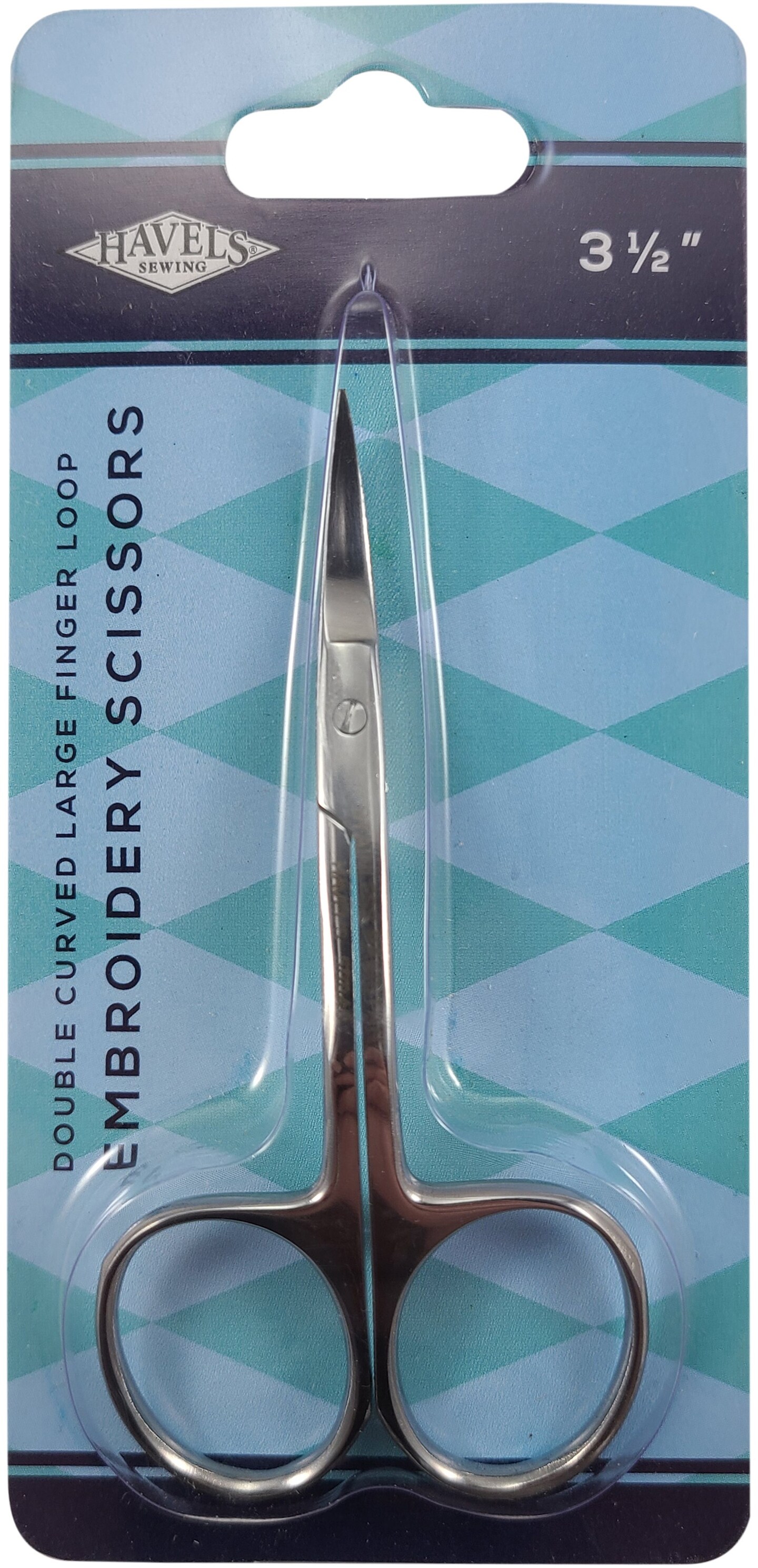 Havel's Double-Curved Embroidery Scissors 3.5"-Large Finger Loop
