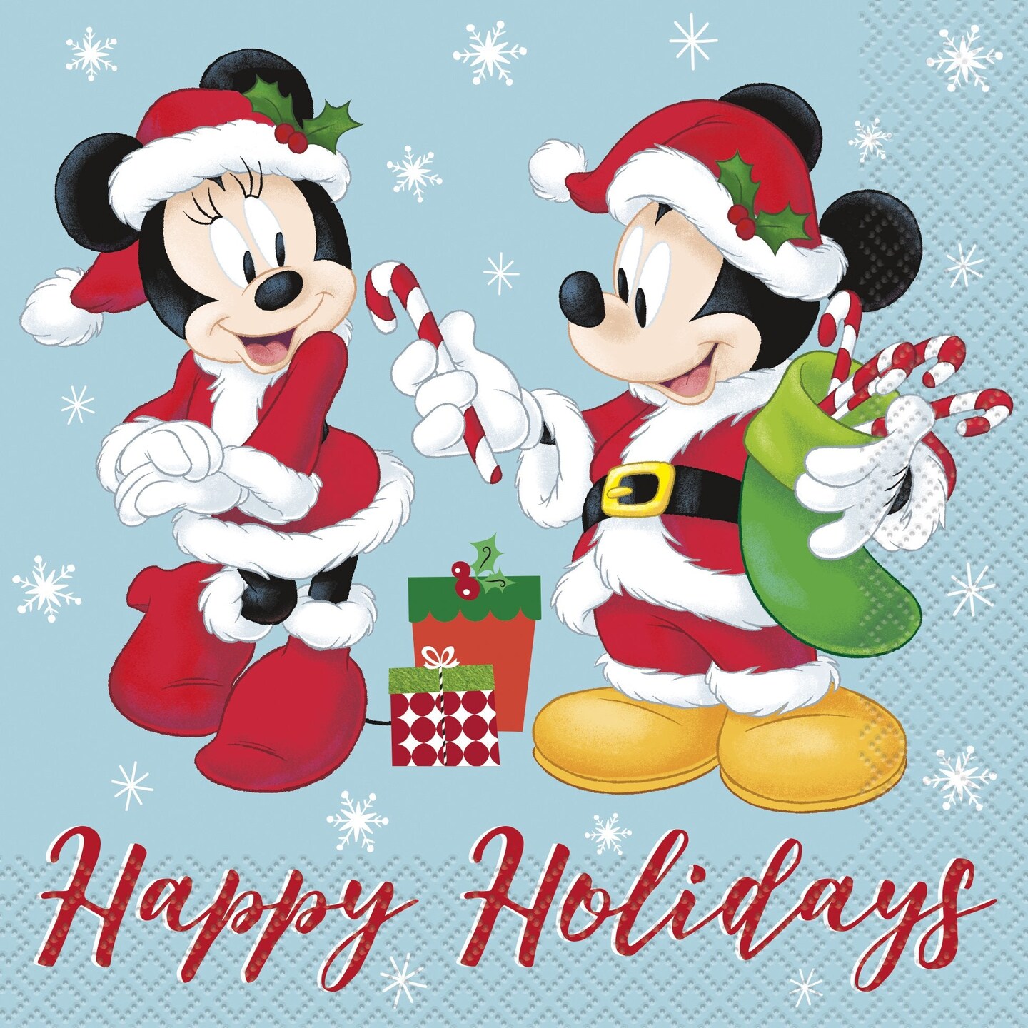Disney Mickey &#x26; Minnie Christmas Luncheon Napkins  - 16ct
