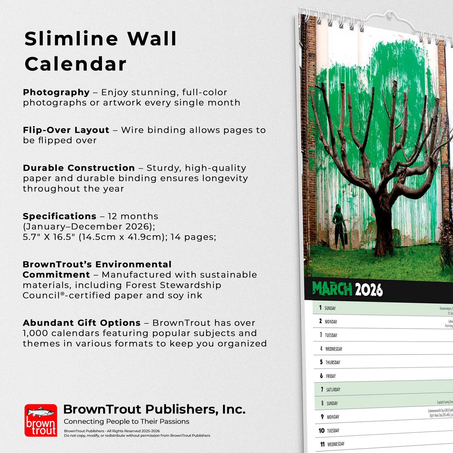 Banksy If Graffiti Changed Anything (PFP) Slim Calendar 2023