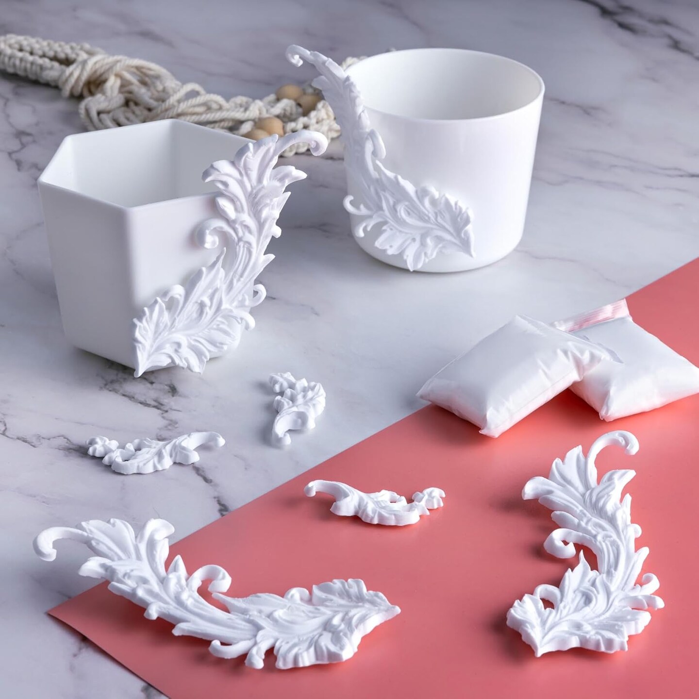 White Air Dry Clay for Kids - 36 Individually Bagged Airdry Clay for Arts &#x26; Crafts - Soft, Squishy Cosplay Foam Slim Clay for Home &#x26; School - Moldable, No-Mess Air Dry Modeling Clay - 12 Ounces