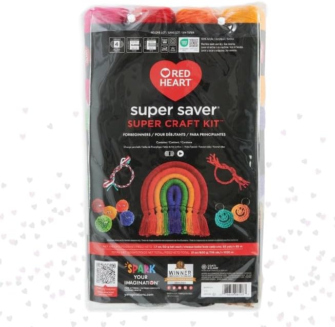 12-Pack Super Saver Acrylic Yarn Craft Kit – Medium 4 Worsted Yarn for Crochet, Knitting & Amigurumi, Multicolor Craft Yarn Set (1116 Yards Total)