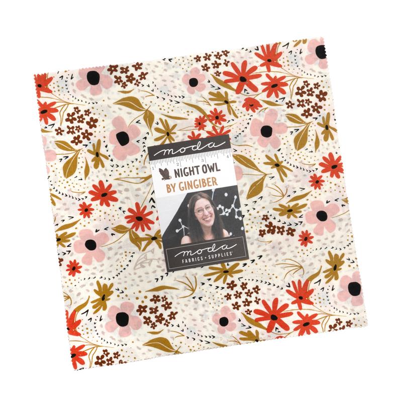 Night Owl 10&#x22; Square Pack (Layer Cake) by Gingiber for Moda (48420LC)