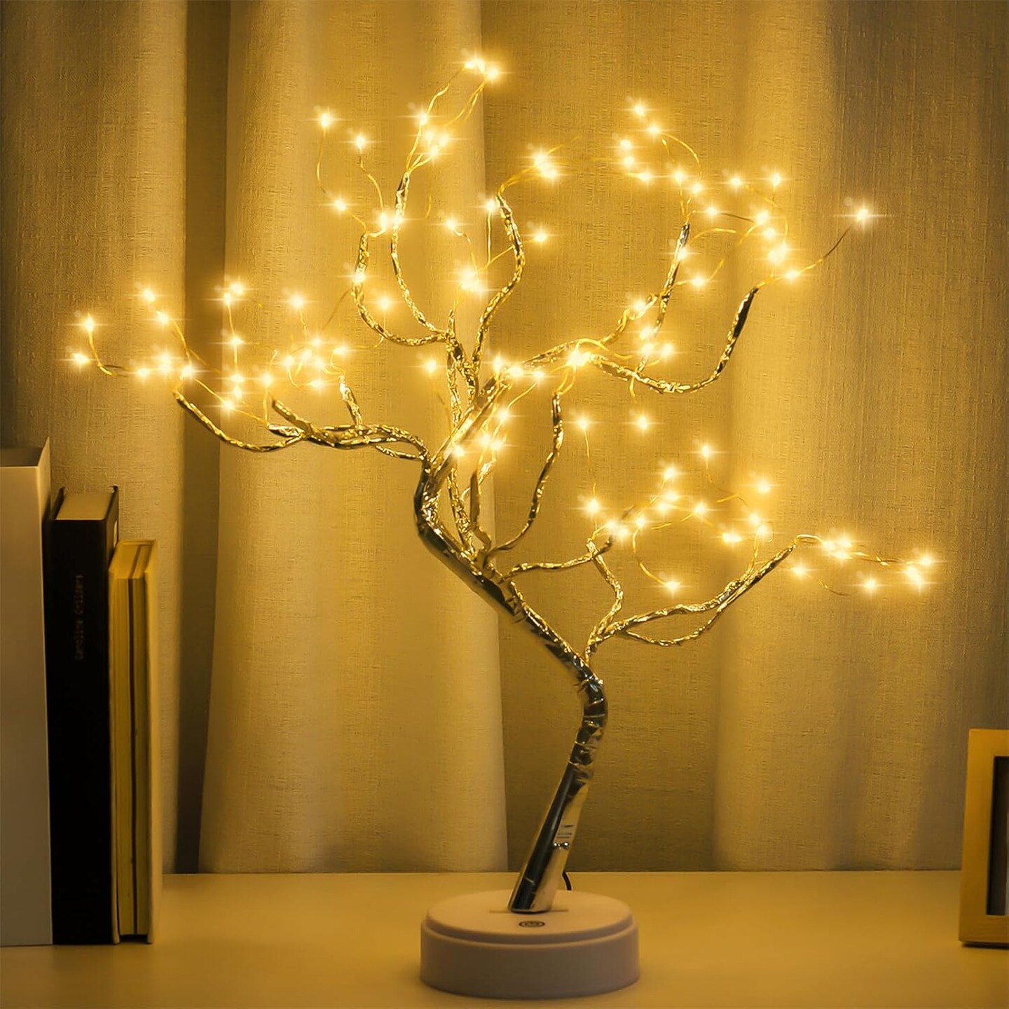 20" Artificial Tabletop Bonsai Tree Light Lamp - 108 LED (Warm White)