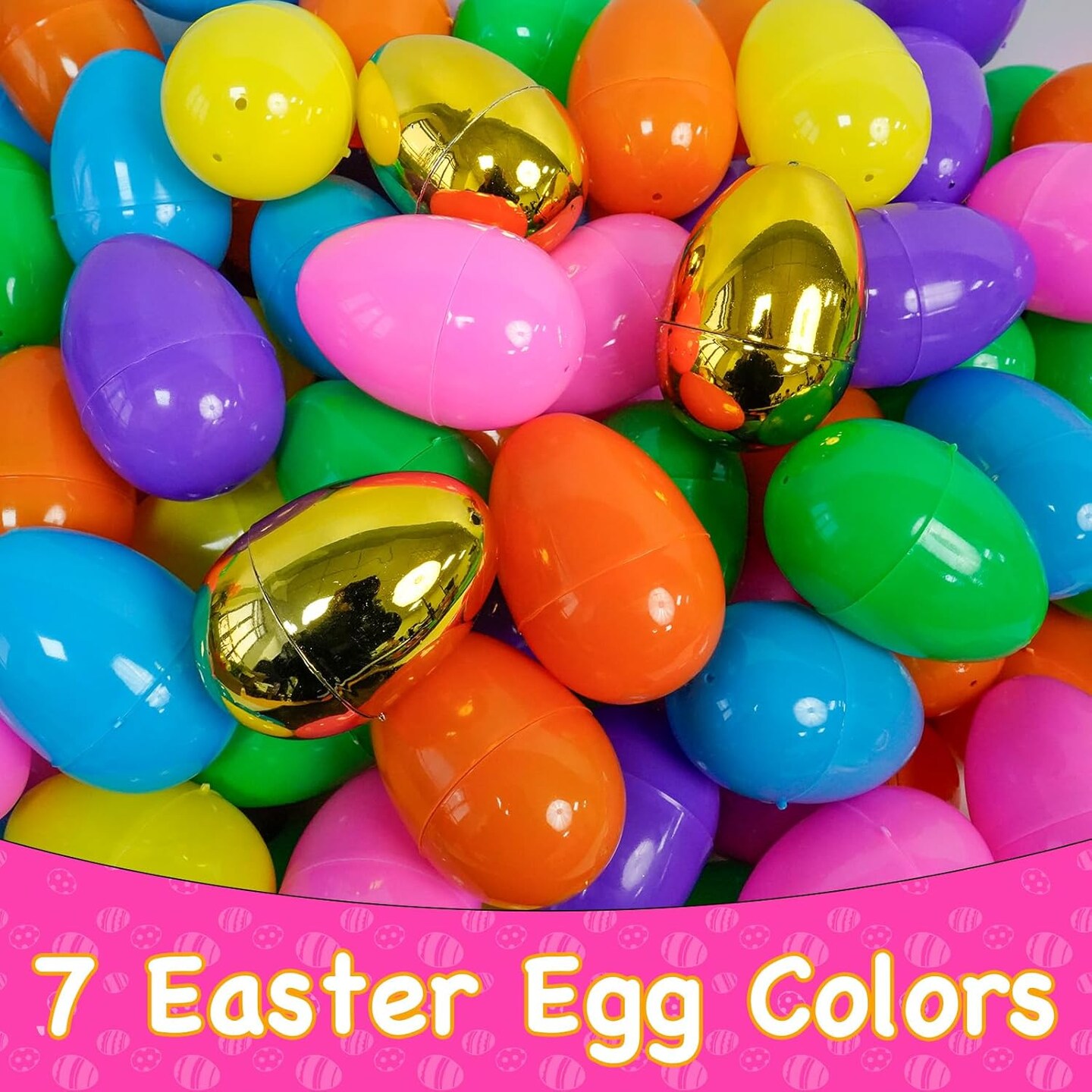 200 PCS 3&#x22; Large Plastic Easter Eggs Fillable Easter Eggs Empty Colorful Plastic Eggs Bulks for Kids Boys Girls Easter Basket Stuffers