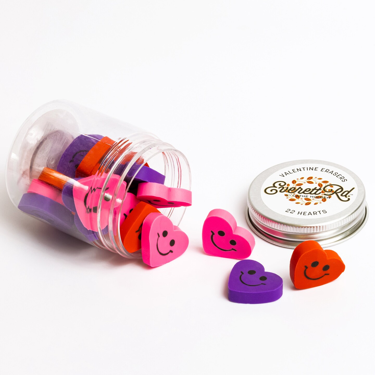 Heart Happy Face Erasers Everett Rd. by Cathe Holden