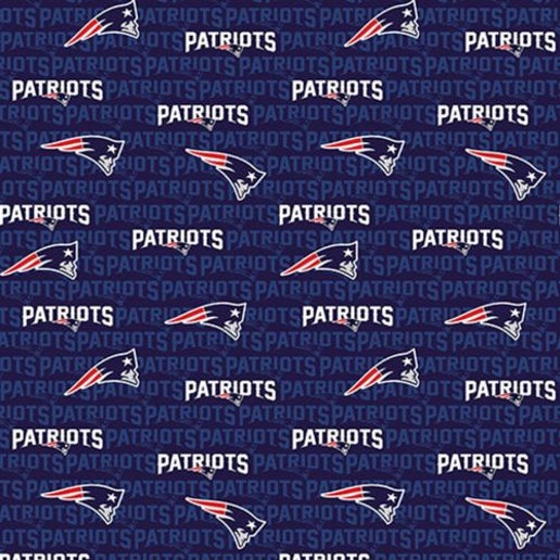 Licensed NFL New England Patriots Mini Print Cotton 14500-D Fabric by the Yard