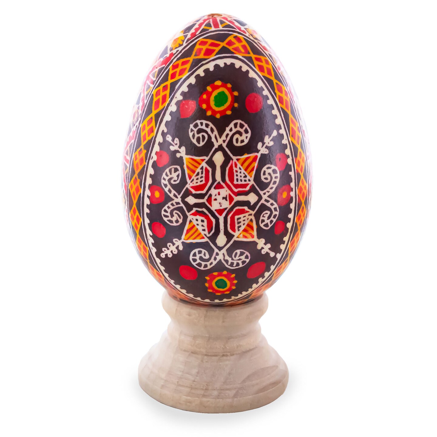 Geometrical Patterns Goose Real Blown Out Ukrainian Easter Egg
