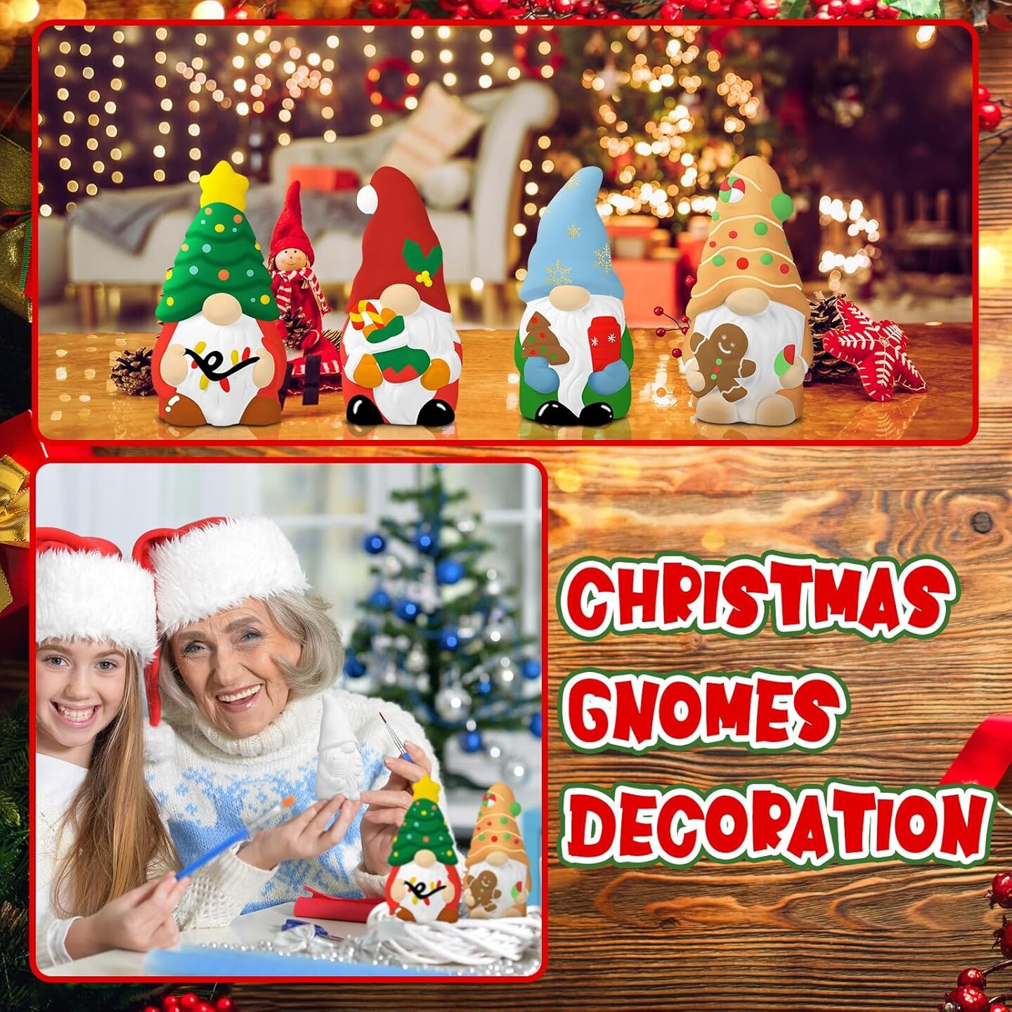 6 Sets Paint Your Own Fall Thanksgiving Winter Christmas Ceramic Statues Ready to Paint Ceramics