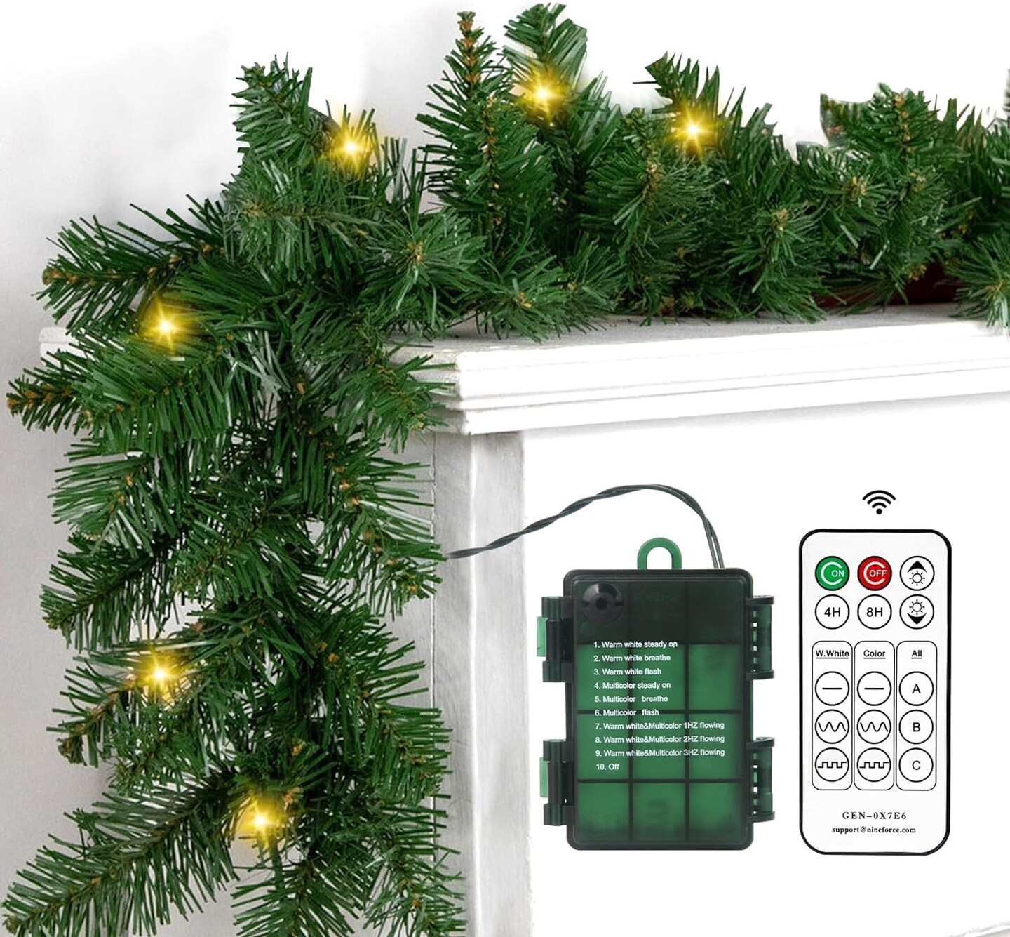Christmas Garland with Lights