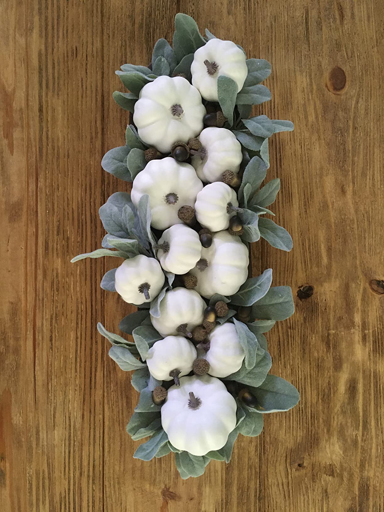 12pcs White Pumpkin D&#xE9;cor Farmhouse Small Pumpkins