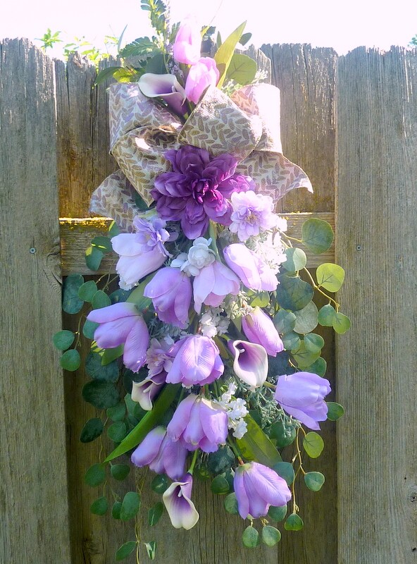 Lavender door swag, Tulip door swag | MakerPlace by Michaels