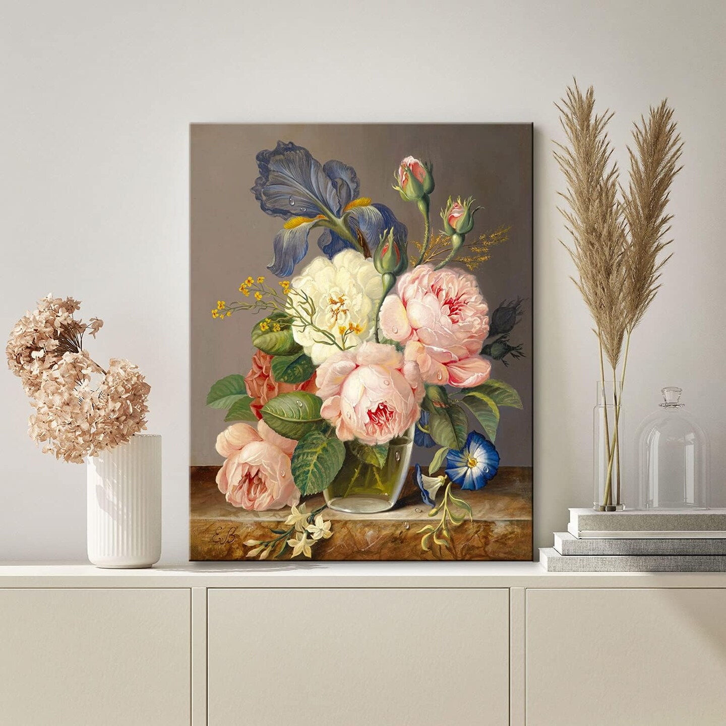 Paint by Number for Adults Beginner Students,Ideal Gift Choice for Christmas,New Years, Birthday, Any Festival, DIY Acrylic Painting Kit for Hoom Decor Canvas ONLY -16x20inch, Flowers