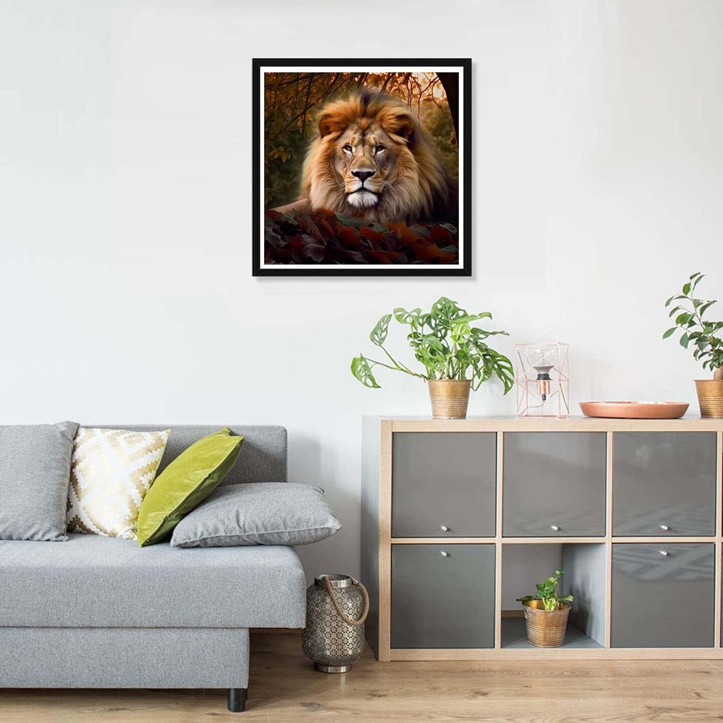 Kit Diamond Painting 5D Completo 'Monkey Animal' - Tela 30x40 Cm Rotonda, Fai Da Te, Senza Cornice