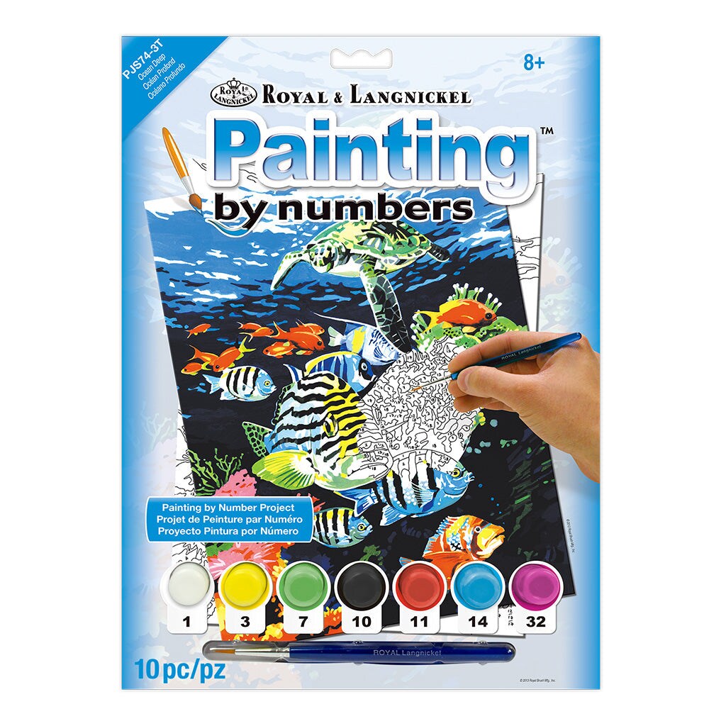 PJS74 | Painting by numbers™ 10pc 8.75" x 11.375" Ocean Deep Painting Project