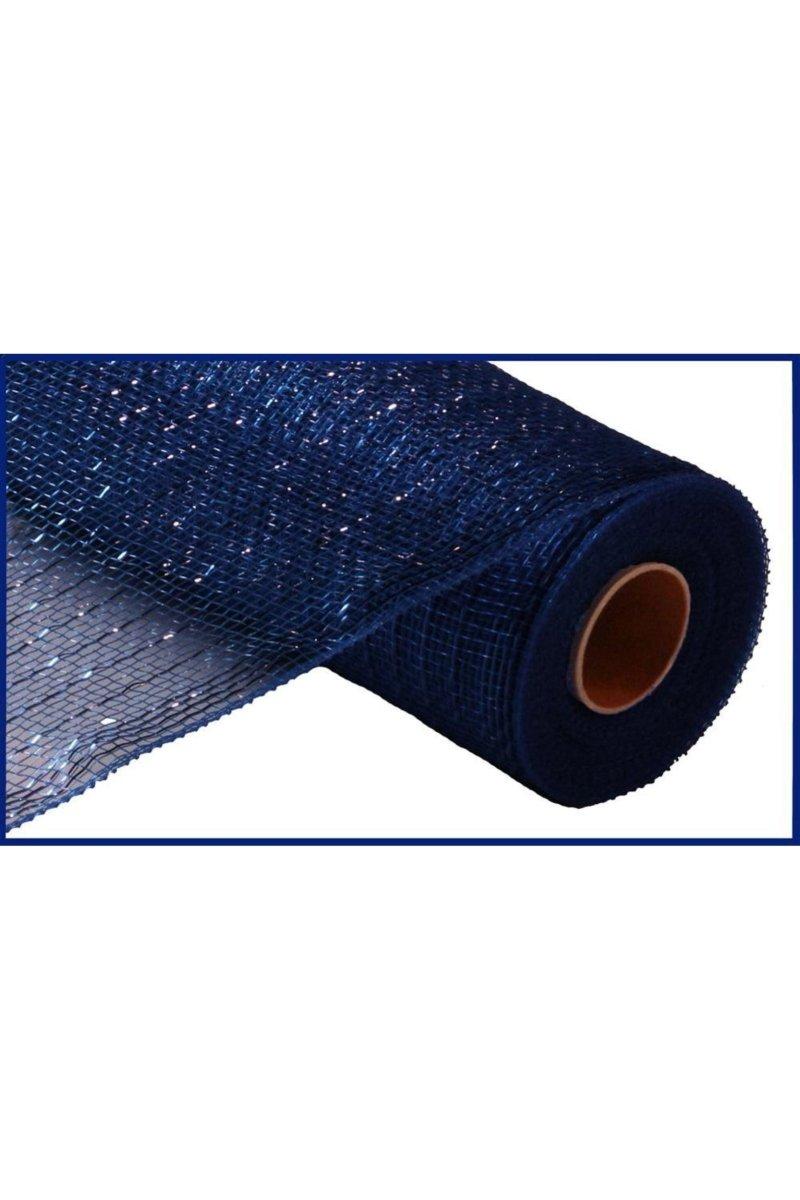10&#x22; Poly Deco Mesh: Metallic Navy/Royal (10 Yards)