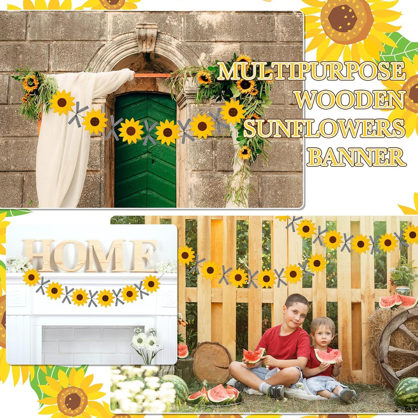 12 Pack Unfinished Sunflower Wood