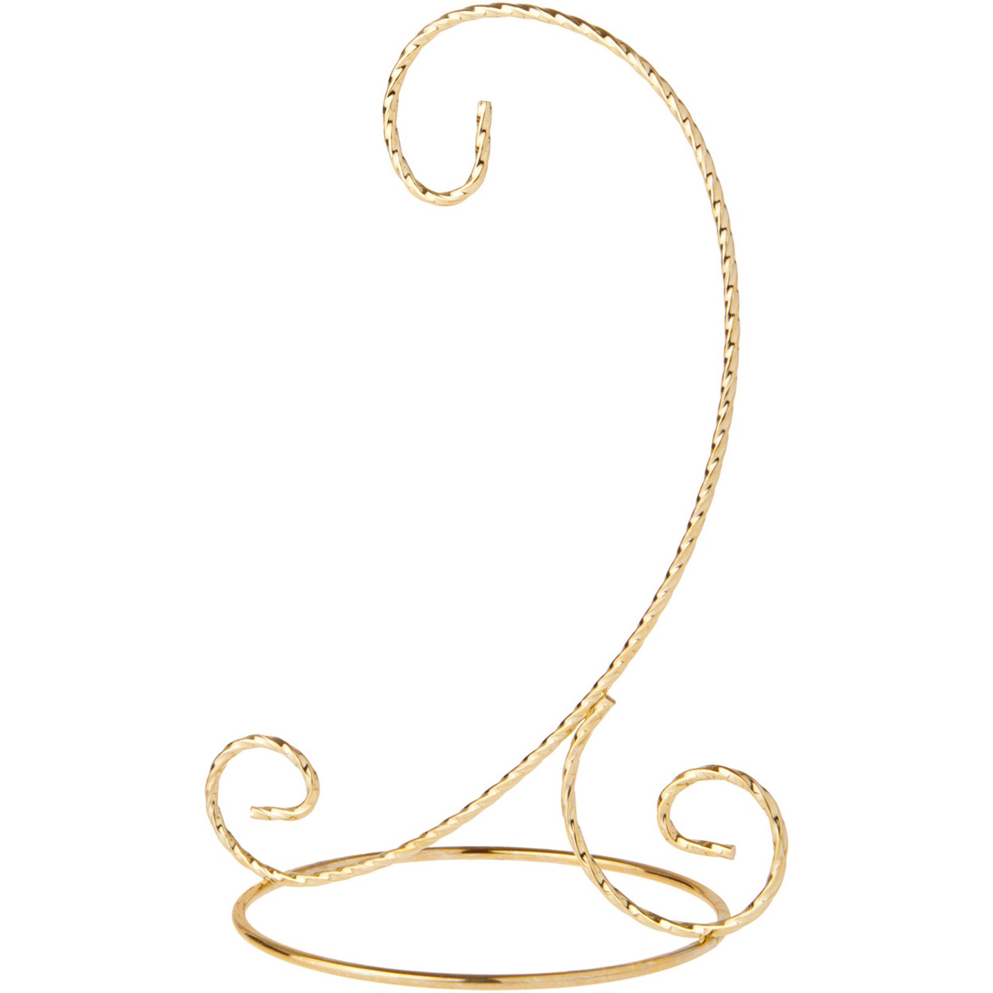 Bard&#x27;s Twisted Gold-toned Ornament Stand, Small, 7&#x22; H x 5.125&#x22; W x 5.125&#x22; D