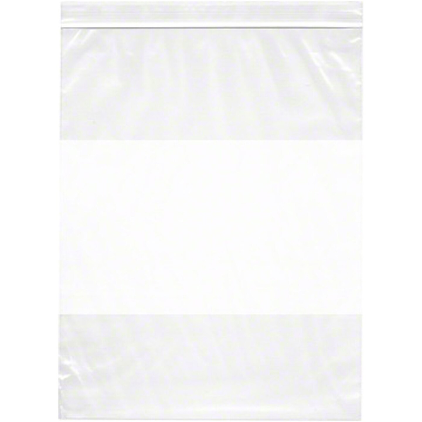 Plymor 10&#x22; x 13&#x22;, 2 Mil with White-Block Zipper Reclosable Plastic Bags