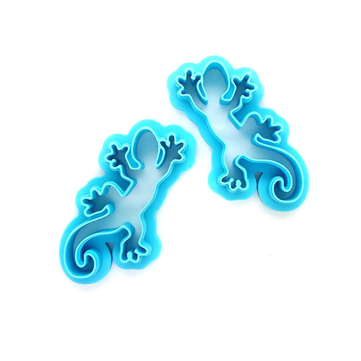 Lizards Matching Clay Cutters for Earrings, 2 pcs, Adorabilities