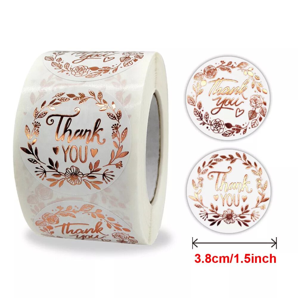 Kitcheniva 500 Pcs Holiday Thank You Stickers