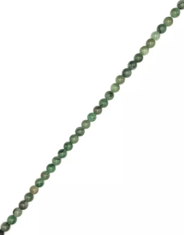 Dark Green Aventurine Smooth Round Beads Size 10mm 15.5" Strand