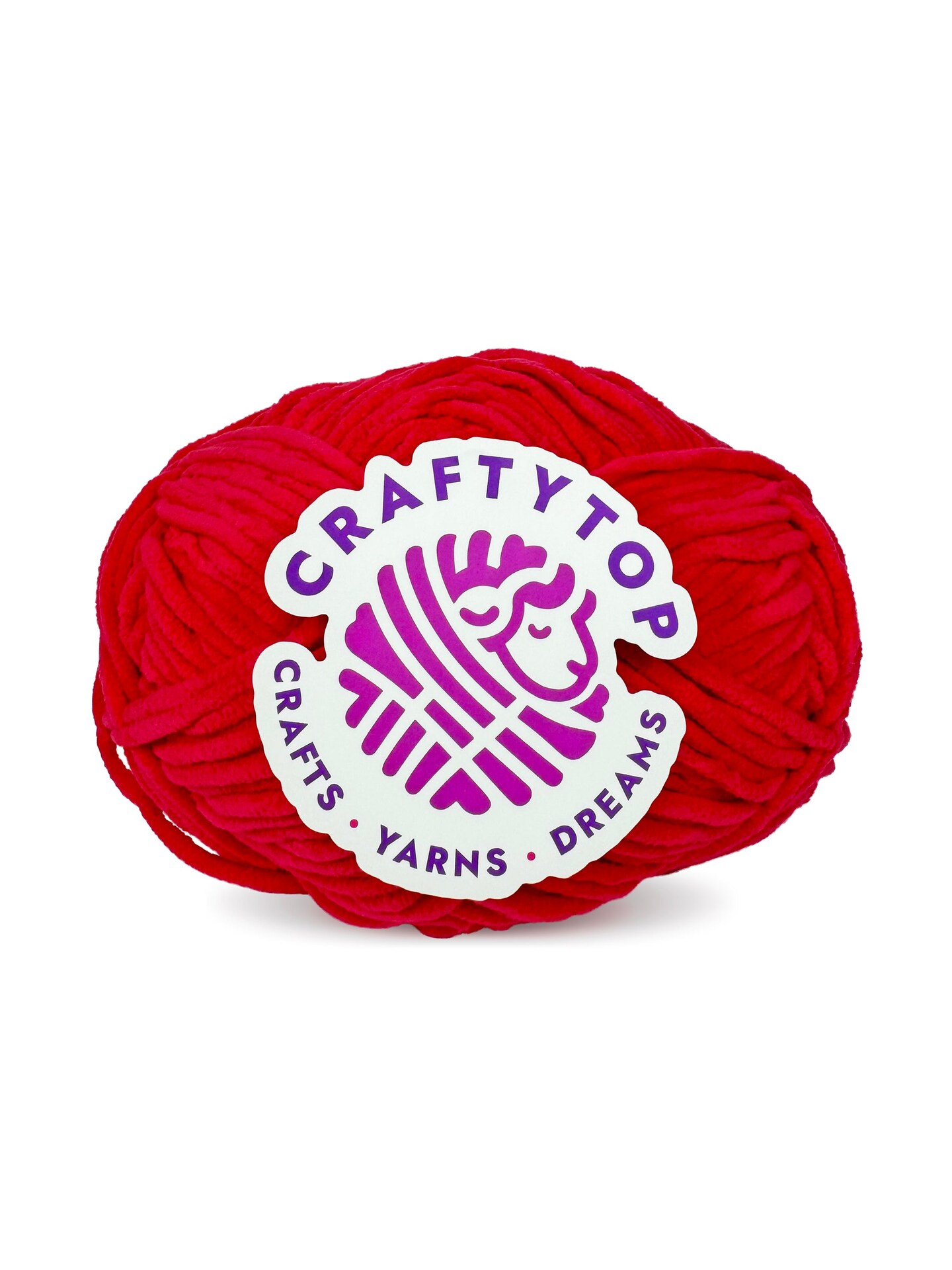 Craftytop&#x2122; Bulky Velvet Yarn #5 for Knitting &#x26; Crochet (Sunset Blaze)