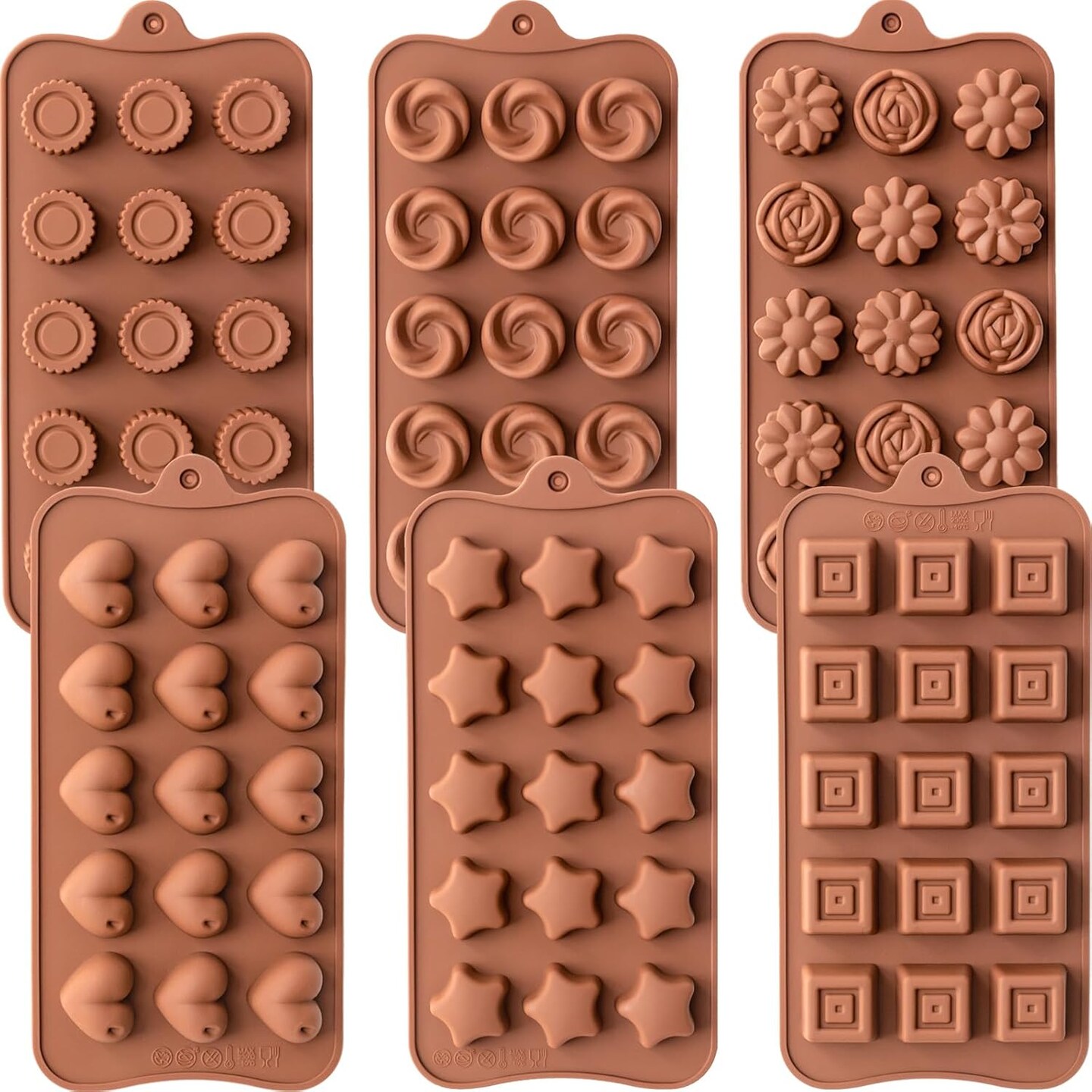 6 Pack Chocolate Molds