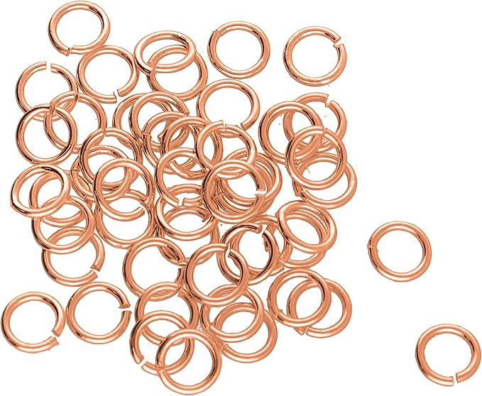 The Beadsmith Open Jump Rings &#x2013; Wire Thickness, Findings for Making Keychains, Charms, Chain Mail and Body Jewelry
