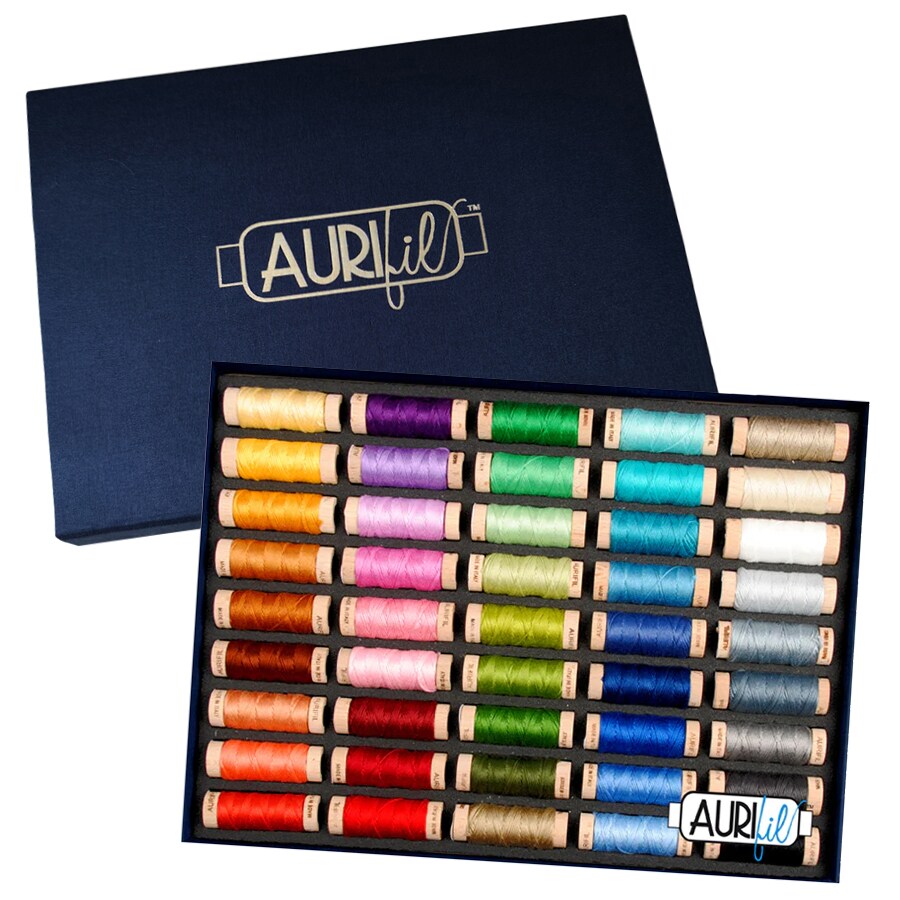 Aurifil Best Selection (Aurifloss) Thread Set by Aurifil | (45 Aurifloss Cotton Small Spools.)