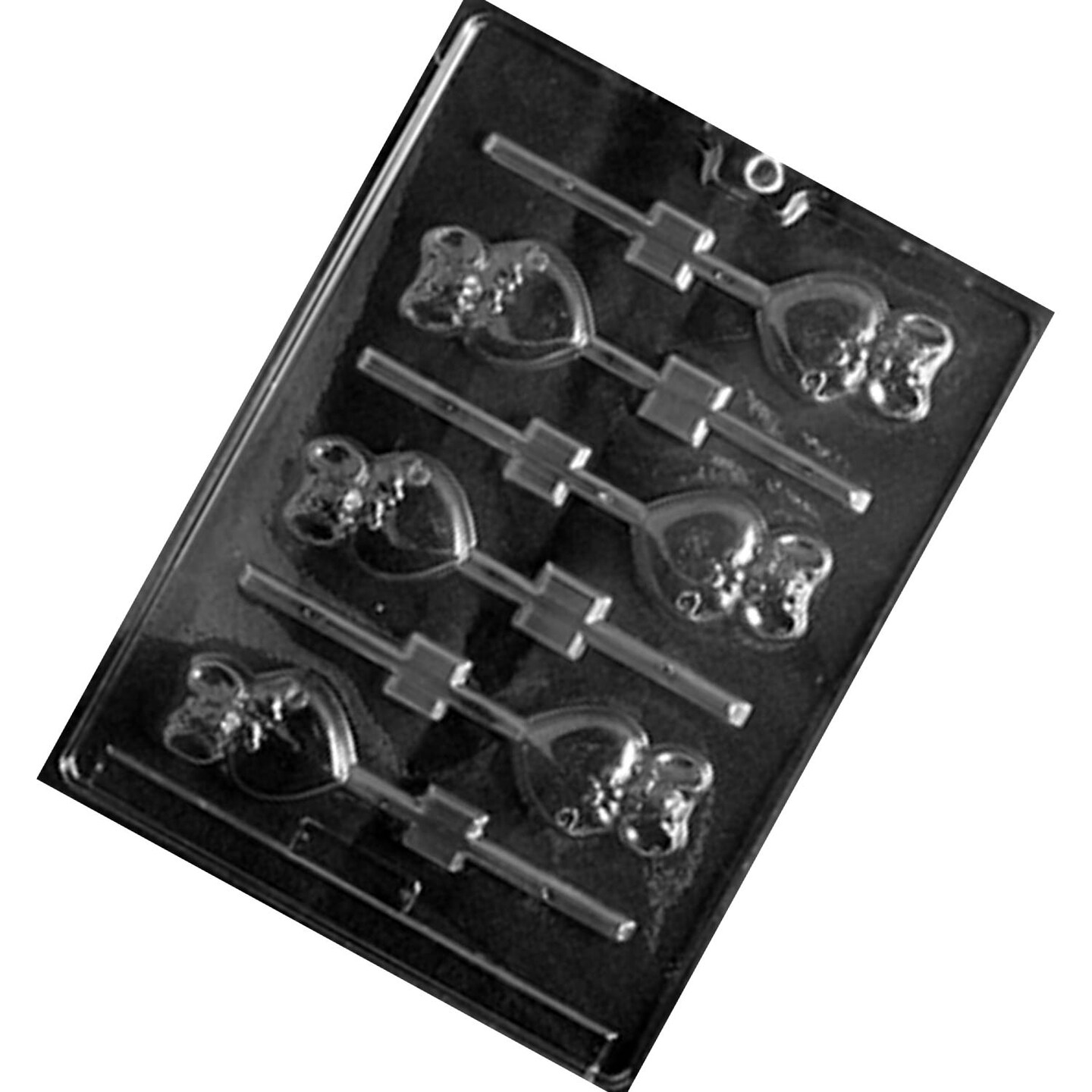 Mouse on Heart Lolly Chocolate Mold
