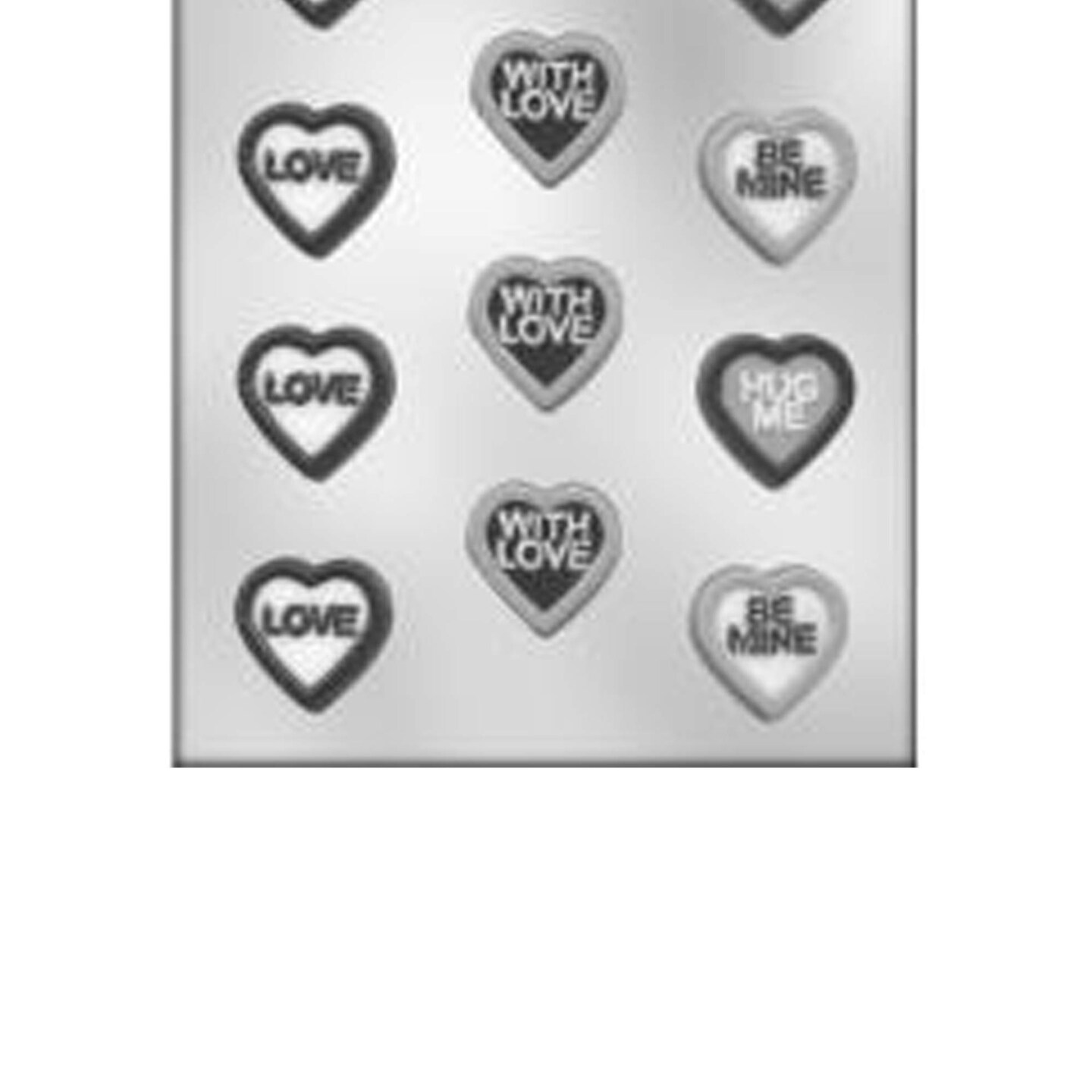 Heart with Messages Chocolate Mold for Personalized Treats