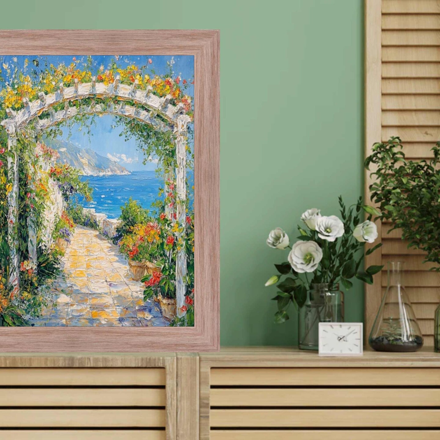 Weathered White Wash Wood Grain Picture Frame 24x24 frame