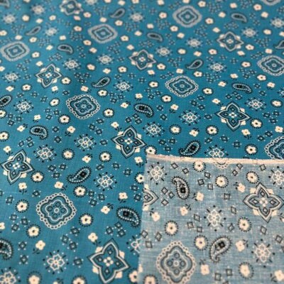 1 Yard Bandana Print Poly Cotton Fabric 58&#x22;