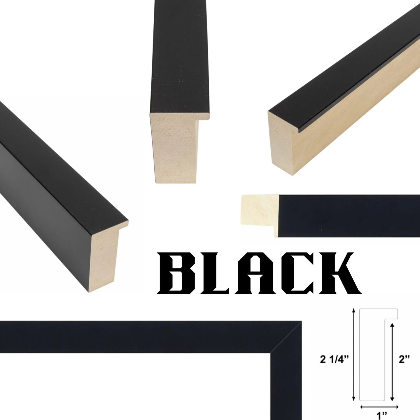 6x6 Shadow Box Frame | Deep Black Picture Frame 6 x 6 Display Case