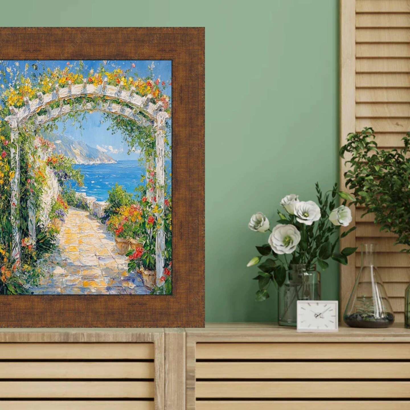 Wide Antique Gold Bronze Flat Picture Frame 11x16 frame