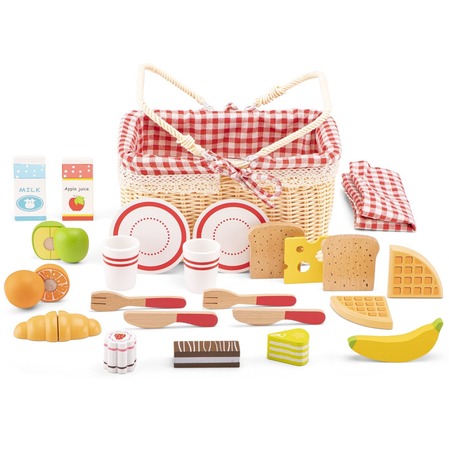 New Classic Toys Picnic Basket Set 27 pieces