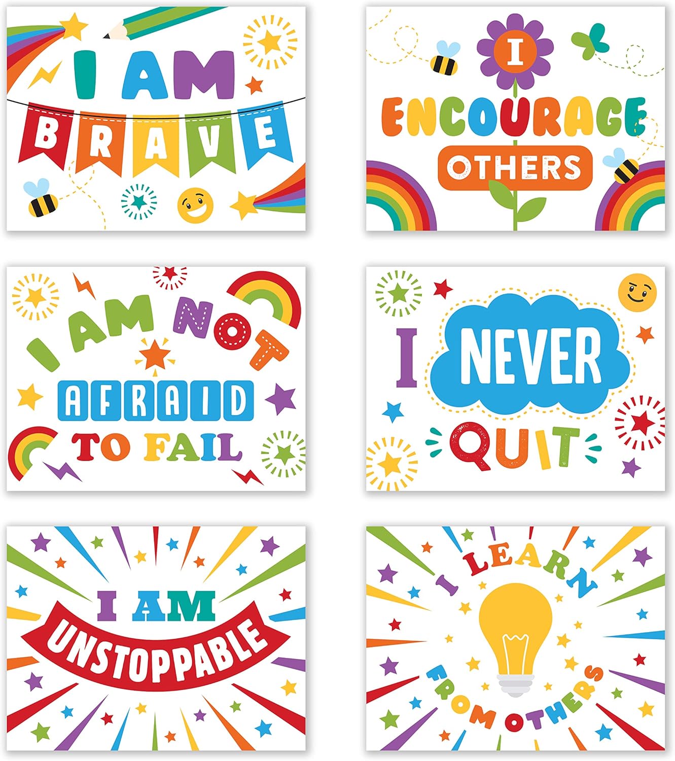 Laminated Classroom Bulletin Board Decoration Set - 12 Poster Set