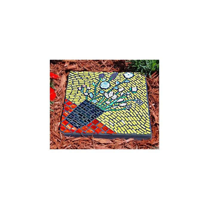 Diamond Tech Garden Form 12&#x22; Square &#x2013; Reusable Mosaic Mold for Garden Walkways, Patios Tabletops &#x26; More