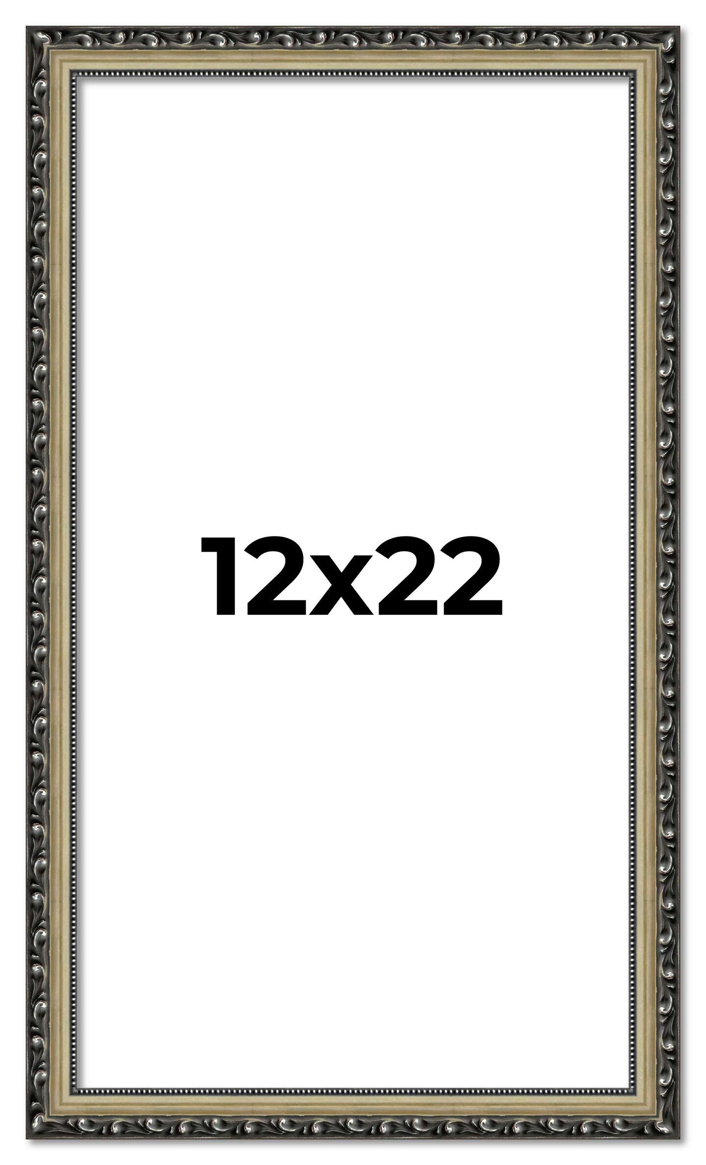 12x22 Museum-Quality Picture Frame with UV-Resistant Acrylic & Acid-Free Backing, Available in 4 Finishes - Gold, Silver, Bronze, and Black