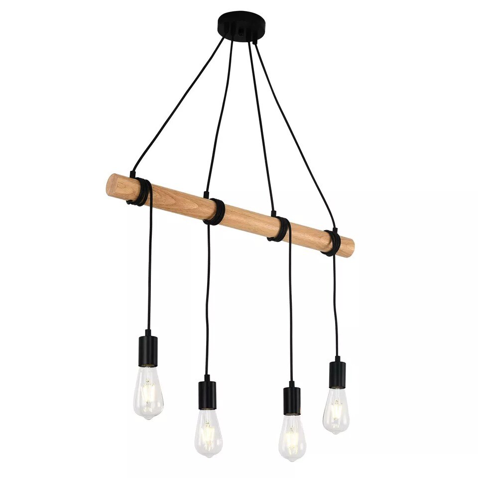 Pendant Lamp Chandelier Modern Farmhouse Fixture Rustic Wood Ceiling Light