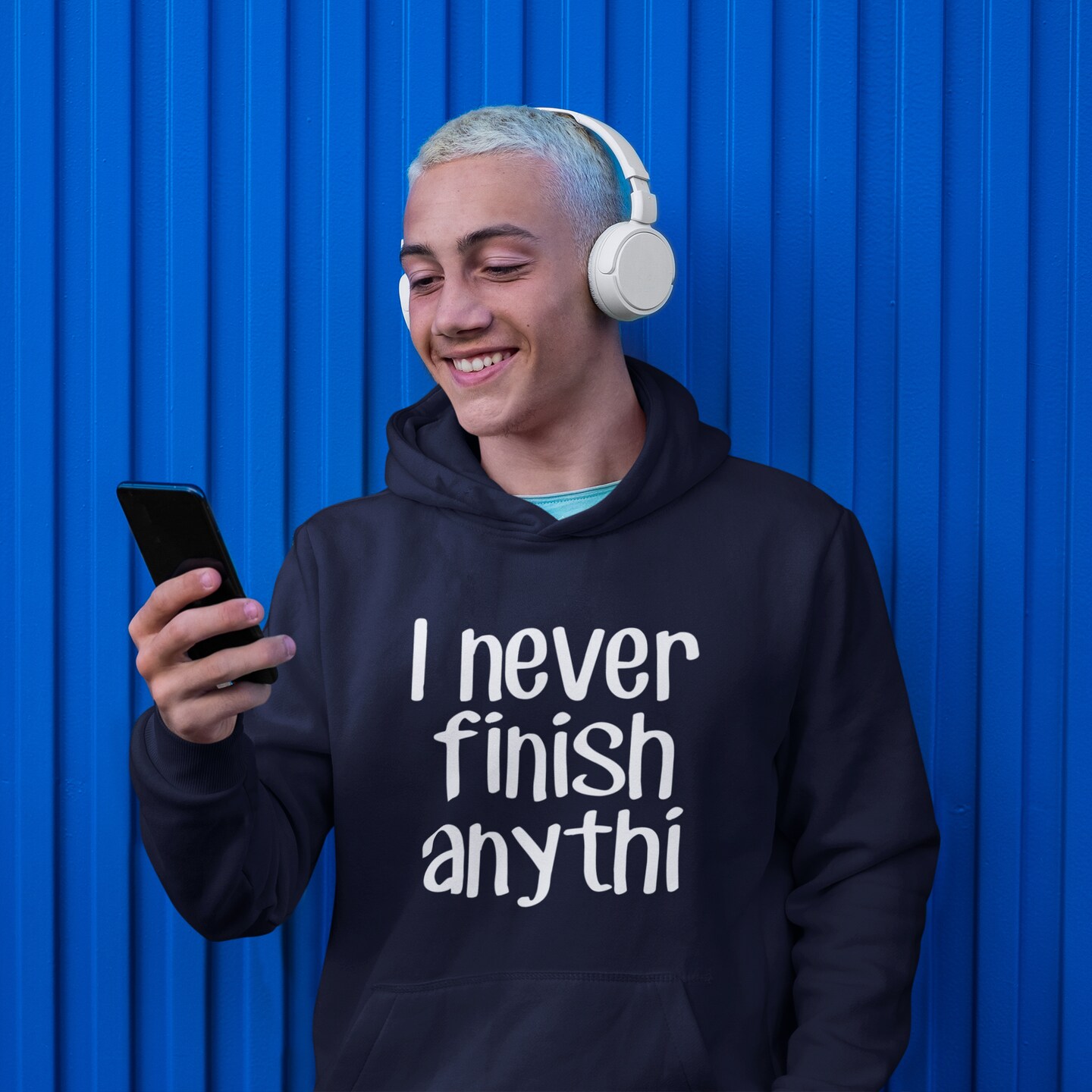 I never finish anything hoodie. Funny procrastinator hooded sweatshirt. product 3