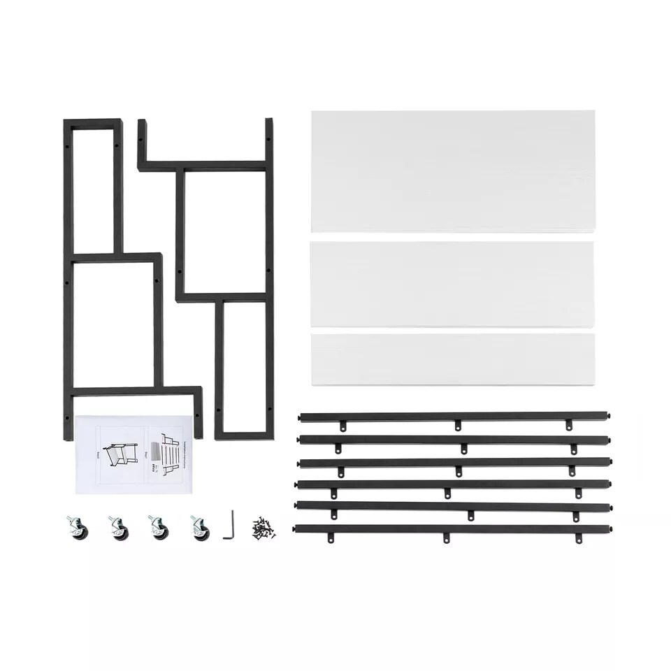 Outdoor Indoor 3 Tiers Rolling Plant Stand Planter Flower Pot Garden rack Shelf
