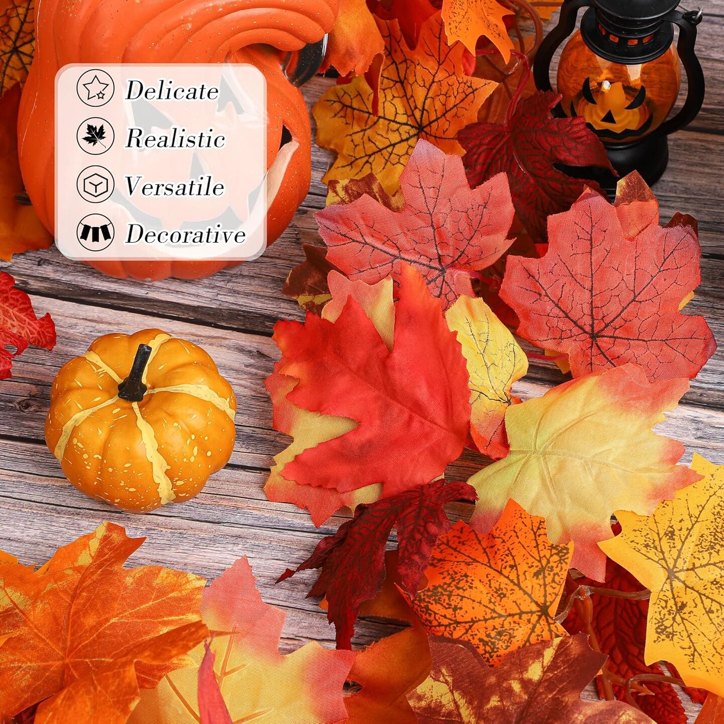 Artificial Fall Foliage Garland Autumn Hanging Vine Fall Garland Leaves Colorful Autumn Decor for Wedding Thanksgiving Dinner Party Decor