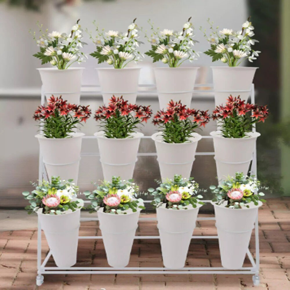 3-Tier Flower Shop/Florist Store Display Plant/ Pot/ Bouquet Rack Holder Stand